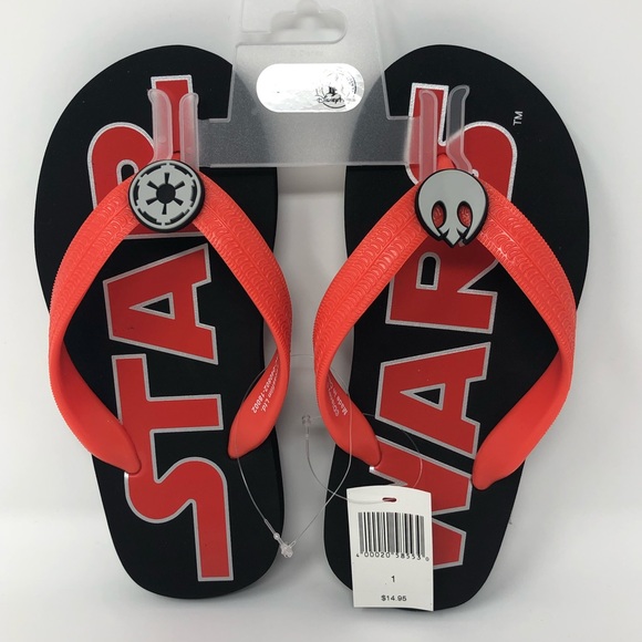 Disney Children Star Wars Flip Flaps Sz 1 - Picture 2 of 8